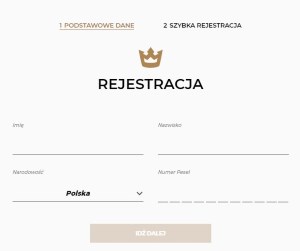 Rejestracja w Noblebet.pl