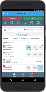 Wersja mobilna strony Sportingbet